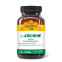Country Life L-Arginine Caps cu vitamina B-6, 500mg, 100 capsule Vegan, Certified Gluten Free, Certified Vegan