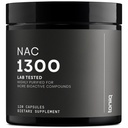 Toniiq 1300mg NAC - 2 luni de aprovizionare - Min. 98% + Puritate testată - Supliment NAC Cysteine cu concentraţie foarte mare - 120 Capsule vegetare N Acetil Cysteine - Lab TQ testate