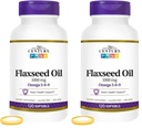 21st Century Flaxseed Oil 1000 Mg Softgels, 120-Count (2871) (Pachet de 2)