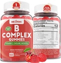 Vitamin B Complex Gummies, Vegan Vitamin B Gummies with 2000 mcg Methyl B12, Methyl Folate | Plus Choline + Inositol, Vitamin C + Zinc for Supports Energy, Mood, Immune, Healthy Hair, Skin - 60 Cts