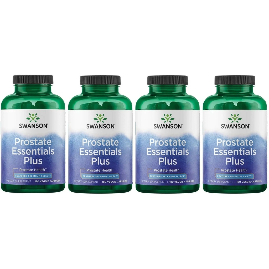 Swanson Prostate Plus - Suplimentul natural pentru bărbaţi Promovarea Sanatos tractului urinar flux & Frecvenţă -Suporting Global Prostate Health - (180 Veggie Capsule) 4 ambalaj