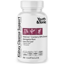 Tineret & Tonic Rinichi Curățare & Detox Supliment cu extract de cranberry - Suporturi tract urinar Sănătate, vezică urinară și rinichi - Vegan, Non-GMO - 30 Vegetarian Pilule