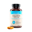 NatureWise High-Purity, All-Natural Calciu 1250mg + Vitamina D3 1000UI + Organic MCT Ulei de cocos - Sarcina sigur + non-GMO - Absorbție prietenos, Gluten gratuit - 60 Softgels[30-Day Supply]