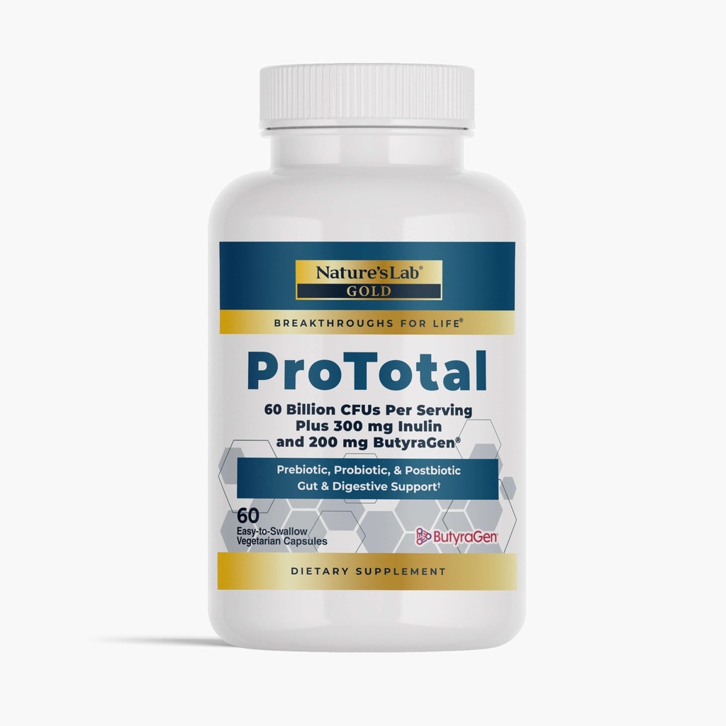Lab Gold ProTotal - 60 miliarde CFU Probiotic, Prebiotic, Postbiotic, Synbiotic - cu Butyragen (Generator Butirat direct) 60 Ct