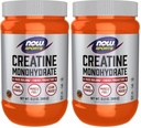 Now Sports Nutrition, Creatine Monohidrat Powder, Mass Building*/Energy Production*, 21.2-Ounce (Pachet de 2)
