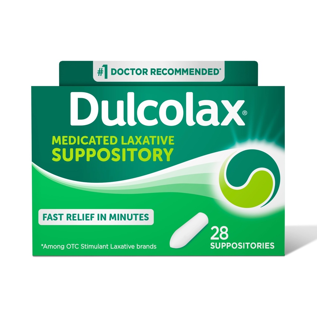 Dulcolax Stimulant Laxative Medicative, Predictable & Eficient Constipation Relief, Bisacodyl 10 mg, 28 Count, Stimulant Laxatives