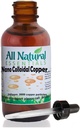 Nano Minerale coloidale Supliment lichid Copper Mineral 2oz 240ppm Flacon Kosher cupru toate naturale pentru adulți, Bărbați, Femei, Copii (Dropper)