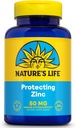 NATURE'S LIFE Protecting Zinc 50mg with 2.5mg Copper - Chelated Zinc Supplement for Immune Support, Bone Health, Muscle Function and Heart Health Support, 60-Day Guarantee, 250 Servings, 250 Tablets