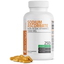 Bronson Ascorbat de sodiu non acidic Vitamina C 1000 Mg comprimate - Blând pe stomac - Booster sistem imunitar - puternic antioxidant - non OMG Supliment vitamina C, 250 Conte