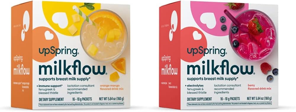 UpSpring Milkflow Electrolyte Alaptare supliment Drink Mix cu Fenugreek 