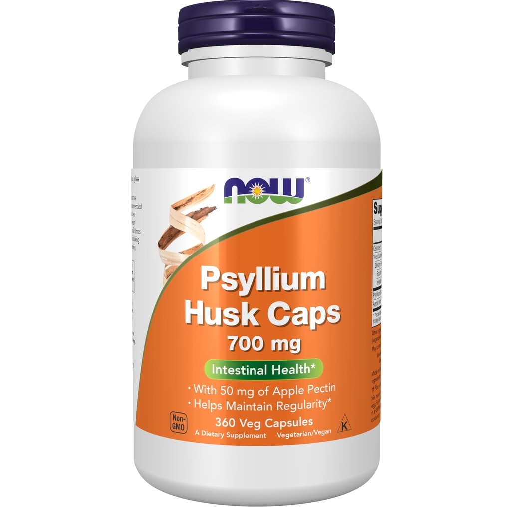 ACUM alimente Suplimente, Psyllium Husk Caps 700 mg cu 50 mg de Apple Pectină, Intestinal Health*, 360 Veg Capsule
