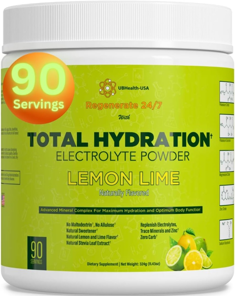 Amestec total de hidratare electrolit (90 Servings, lămâie)