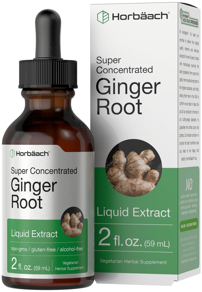 Horbäach ghimbir extract de root lichid 