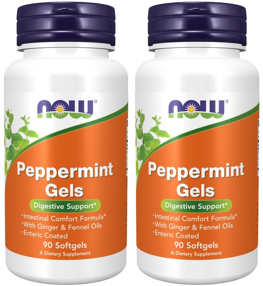 Acum alimente Geluri de mentă cu ulei de ghimbir & Fennel, 90 Softgels (Pachet de 2)