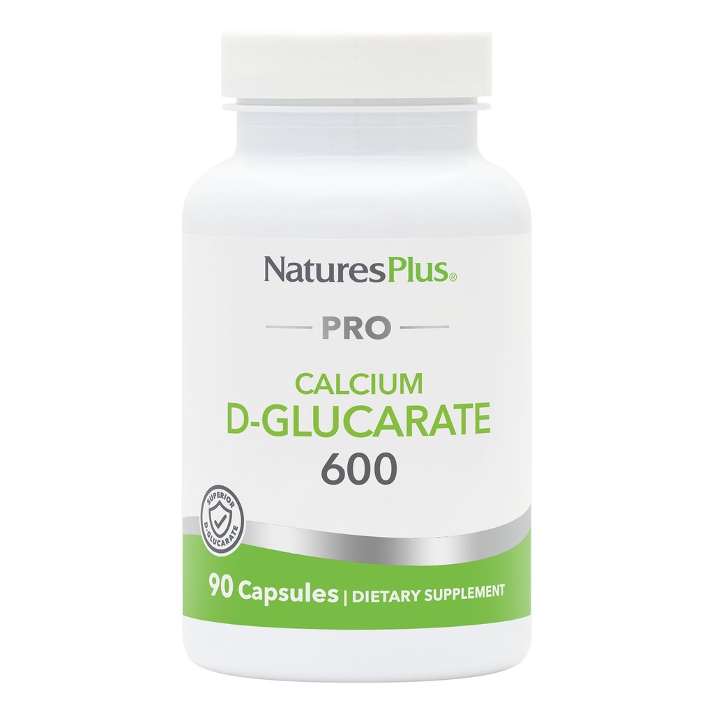 NaturasPlus PRO Calciu D-Glucarat (CDG) 600 mg - 90 capsule - Non-GMO, Vegan, Gluten Free, Soy Free - 90 Servings