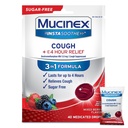 Mucinex Instasoothe Sugar Free Cough Drops, Cough Medicine for Adulți cu Dextrometorphan HBR, Non Menthol Cough Drops, Tuse Suppressant Lozenges, Mixate Berry Drops medicamentate de tuse, 40ct