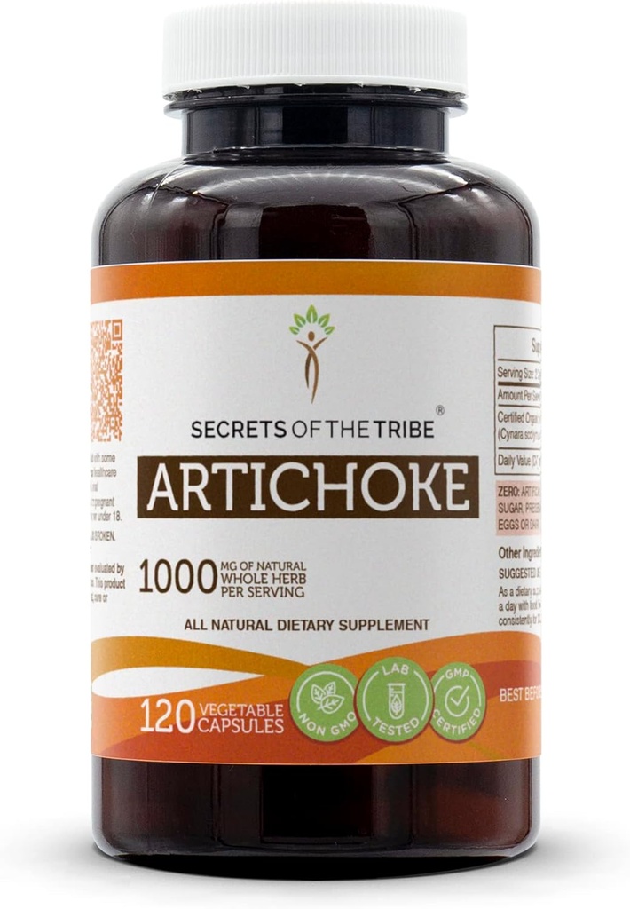 Secretele Tribului Anghinare 120 Capsule, 1000 mg, Anghinare (Cynara scolymus) Leaf uscat (120 Capsule)