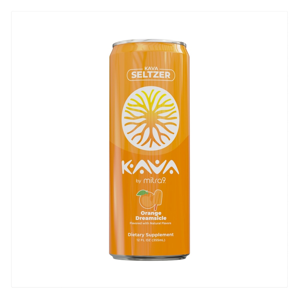 MITRA9 Băuturi botanice - Orange Dreamsicle Sparkling Kava băutură cu extract de rădăcină Kava - Îmbunătățitor de modă - Bazat pe plante - promovează calmul natural și claritatea (12 Fl. Oz) (4)