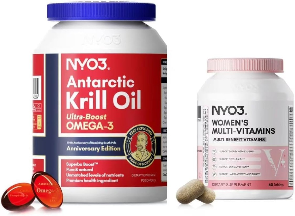 NYO3 ulei Krill Omega 3 și multivitamine pentru femei, ambalaj 2