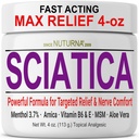 Sciatica Nervi Cream - Putere maximă Comfort Cream pentru picioare, mâini, picioare, degetele de la picioare, spate - Natural Ultra Putere Arnica, MSM, Mentol, Soothing Comfort, Mari 4 Oz