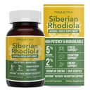 Max Putere Siberian Rhodiola®: Rhodiola Rosea 5% Rosavins, 2% Salidroside & BioPerine® pentru reducerea îmbunătățită a absorbției 