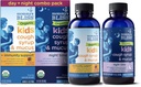 Bliss Organic Cough Syrup & Mucus pentru copii, Ziua și noaptea Combo Pack cu vitamina C și suport pentru imunitate, Conține miere organică și Ivy Leaf, 4 Fl Oz (Pachet de 2)