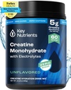 Key NUTRIENTS Creatin Monohidrat pulbere + Electroliti, 5000 mg Creatin pulbere, Micronited Creatin Monohidrat, Creatura Creator - 60 Servings, Made in USA