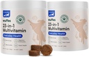 Wuffes 23-in-1 Chembable Dog Multivitamine &Supplements Bundle - Câine Multivitamine pentru Rasă Mică & Mare - 2 Pack - 60 Conte