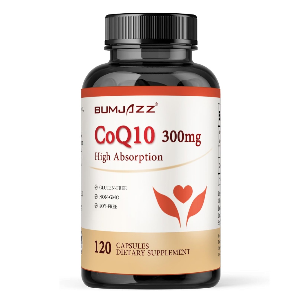 CoQ10 300mg - 120 capsule - Absorbţie mare - non- GMO - fără gluten - Coenzima Q10 - capsule CoQ10