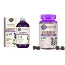Gradina de viata Organice plante-Based Elderberry Immune Syrup 6.59 fl oz & Organics Elderberry Gummies pentru adulți și copii