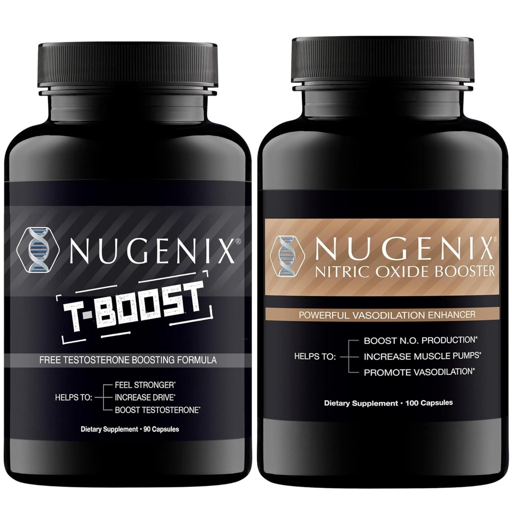 Nugenix Nitric oxid Booster și T-Boost Testosteron Booster gratuit pentru bărbați