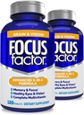 Focus Factor Adulți Creier și Vision Supliment, 120 Conte- ochi Vitamina, Suplimentul mineral, Multivitamine complete cu lutein & Zeaxantină-Brain Supliment pentru Focus, Concentrare, Memorie (2 Pk)