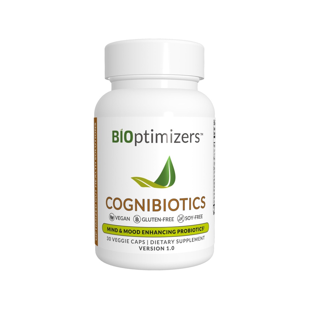 BIOptimizori Cognibiotice Suplimentul cerebral probiotic - Ajuta la sustinerea dispozitiei, o mai buna concentrare, memorie, Claritate mentala - 30 Capsule