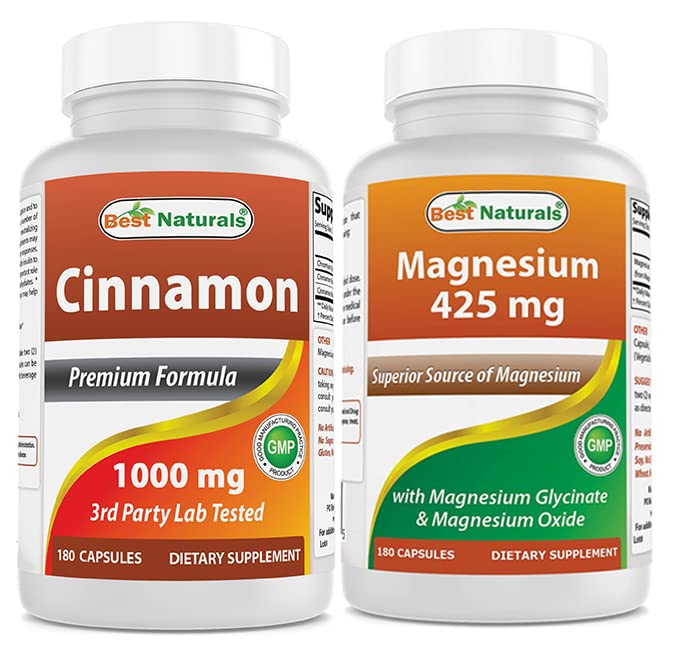 Scorțișoară 1000 mg și glicinat de magneziu 425 mg
