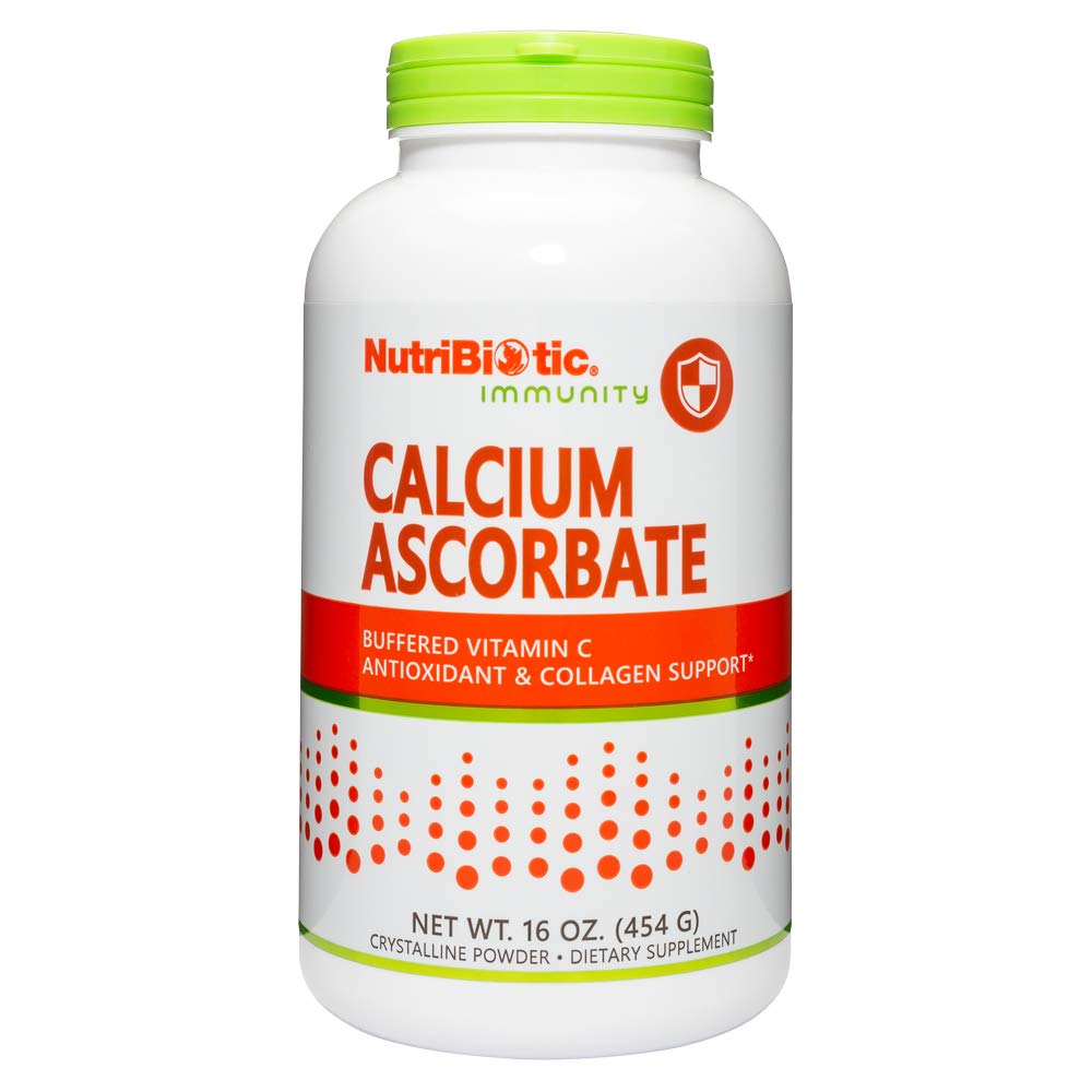 NutriBiotic - Ascorbat de calciu vitamina C pulbere, 16 Oz 