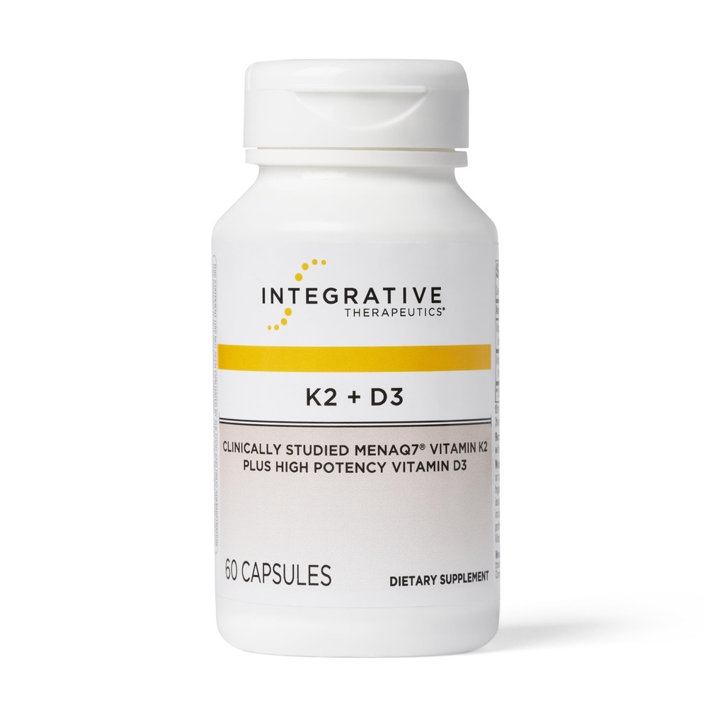 Tehnologii integrate K2 + D3 - Heart Health & Bone Support* - Absorbţie de calciu pentru adulţi - Fără lactate şi gluten - 60 Conte (60 Servings)
