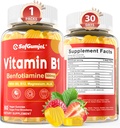 Vitamin B1 Gummies | Benfotiamine 500mg with Vitamin B6 B9 B12 & Magnesium for Nerve Health, Energy & Metabolism Support | Sugar Free, Non GMO, Vegan, 60 Counts