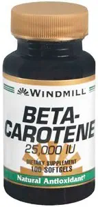 Pachet special de 5 Windmill BETA Caroten SOFGEL 25000 100SG
