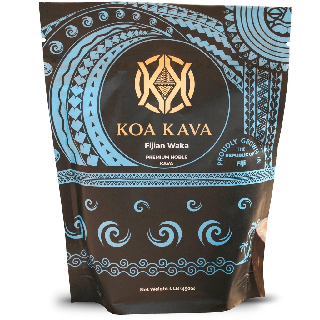 Koa Kava Fiji Kava Powder - Premium Noble Waka Kava Tea made from Lateral Kava Root in Savusavu, Fiji. 1 LB, 16 Ounce