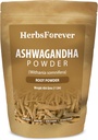 Herbs Forever Ashwagandha Root Powder 454g I Winter Cherry, Non-GMO, Vegan, Gluten-Free I Ayurvedic Stress-Buster susține booster de energie, Vitality & Rejuvenator Global Wellness Putere maximă