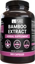 Extract de bambus (365 capsule) fără magneziu sau fillere de orez, întotdeauna pure, verificate de laborator