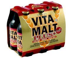 VITAMALT Plus Energetic Drink with Aloe Vera-Ginseng-Royal Jelly - 6 Pack