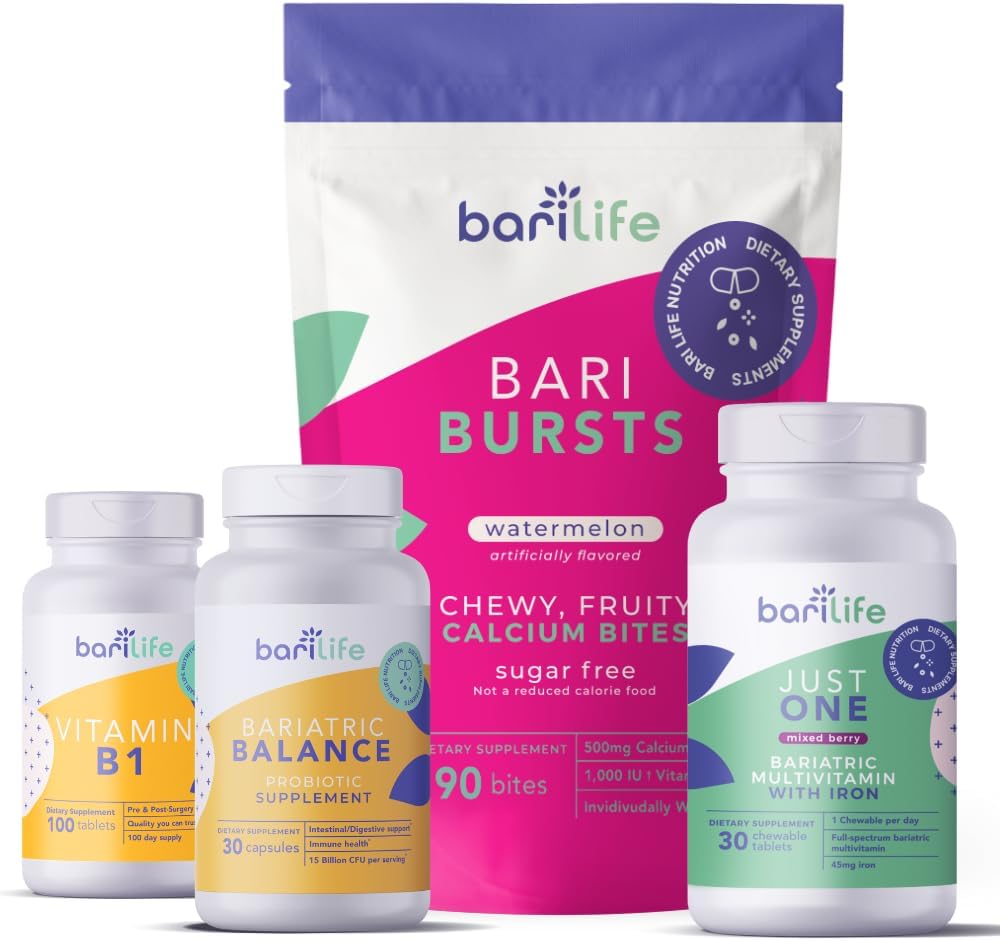 Bari Life Post-Op, Maneca gastrica, Bypass gastric Vitamina si Suplimentul Starter Kit (Watermelon)