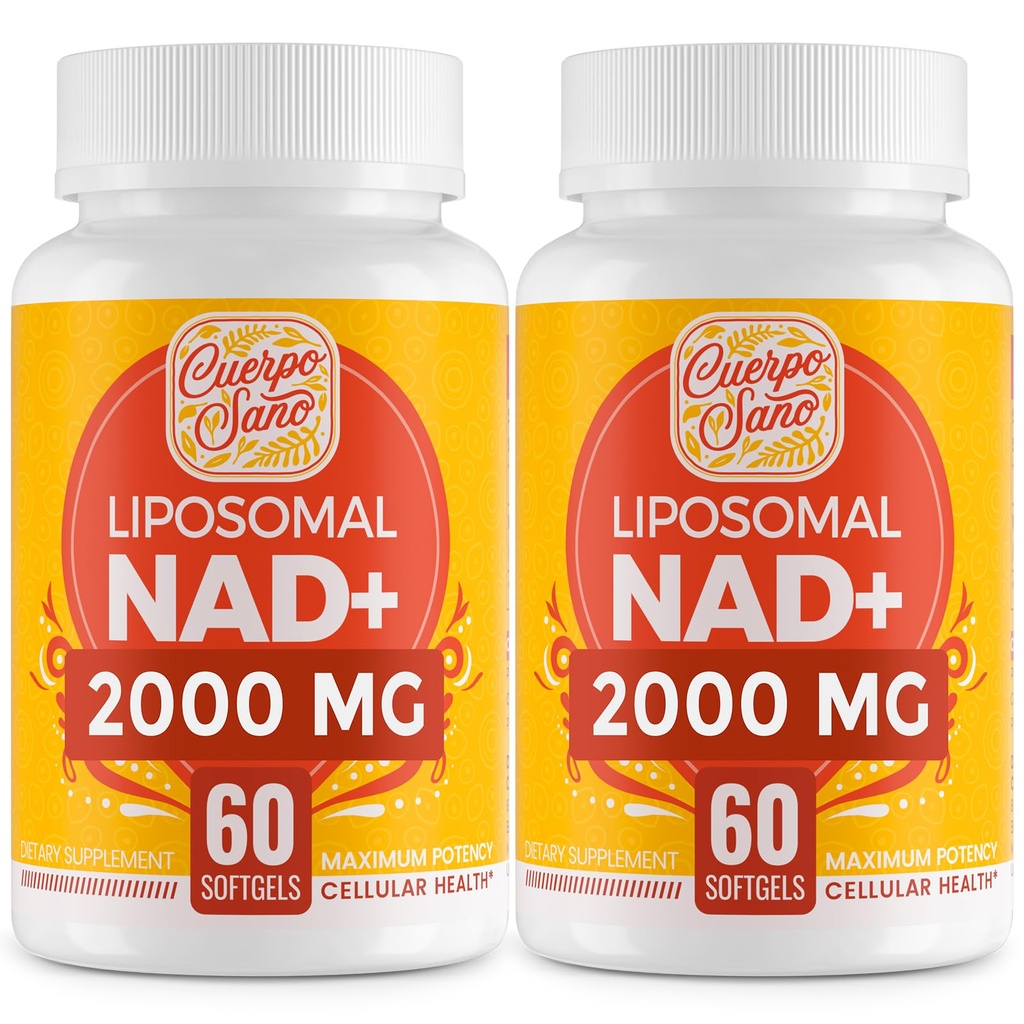 2000 MG NAD Supliment, Liposomal NAD+ cu absorbţie ridicată, mai eficient decât Nicotinamida Ribozidă, Pure & Plus Booting Supliment, Aging Defense, Metabolism & Cellular, 120 softgels
