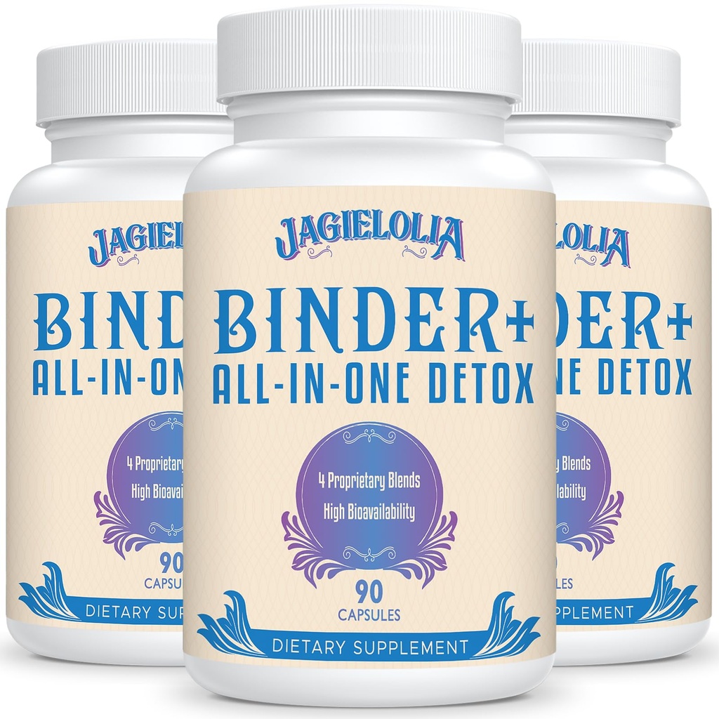 All-In-One Detox Binder Supliment 1500 MG - Biodisponibilitatea mare, Ficat Gut Detoxifiere curata cu Charcoal activat, Zeolit & Bentonite Clay pentru Toxine, Ficat, Digestive, 270 Vegan Capsule