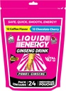 VITAL 4U® Energy Shot - Cherry Combo Pack de cafea şi ciocolată, ginseng, vitamine B, îndulcite natural, 24 ct