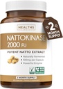 Sănătate Harmony Nattokinaza 2000 FU (non-GMO) Puternic Nattokinaza Supliment făcut din soia naturale fermentate - (2 lună de aprovizionare) 60 Vegan Natto capsule