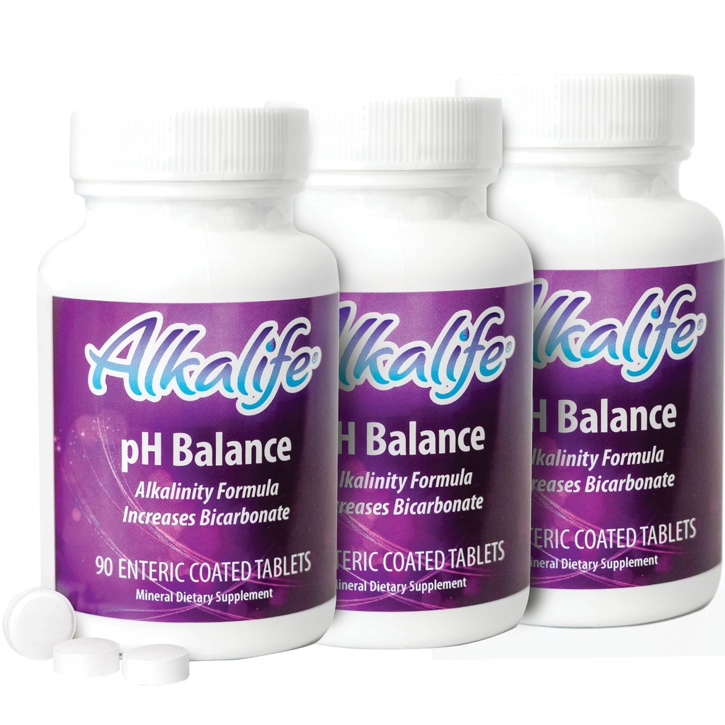 Alkalife pH Supliment de echilibru tablete - primele pastile de bicarbonat albaline brevetate - Acid de neutralizare, pH echilibru, suport imunitar, Performanță maximă, Detox - 270 Comprimate