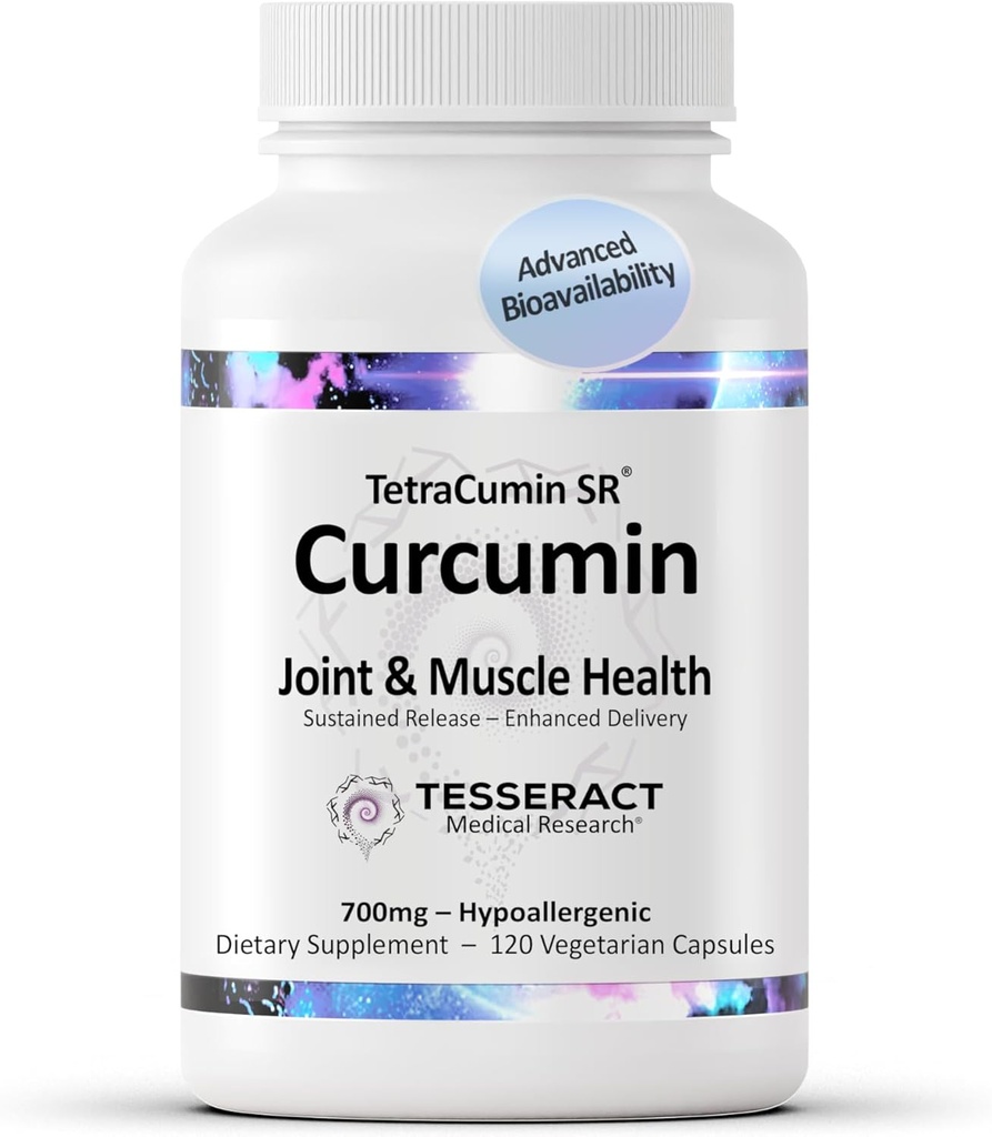 TetraCumin SR Joint Support Supplement, Sustained Release Turmeric Curcumin Metabolite, Proprietary Joint Supplements for Women & Men, Helps Promote Muscle & Joint Health, 120 Capsules