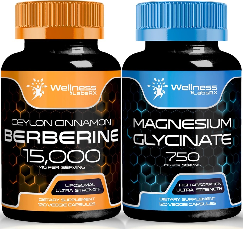 Berberine Supliment 1500mg - Liposomal Berberine cu Ceylon Scorțișoară 